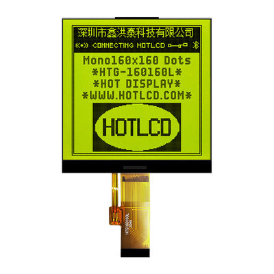 160X160 Square COG Modul LCD Tampilan FSTN Dengan Lampu Latar Putih Samping HTG160160L