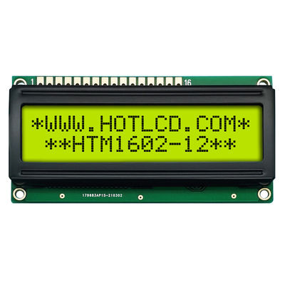 Modul LCD Karakter Sedang 16x2 Warna Kuning Hijau HTM1602-12
