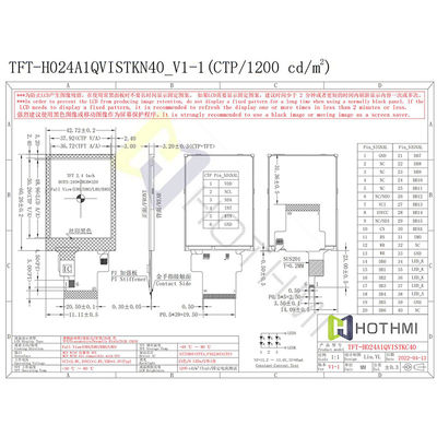 3.3V MCU Sunlight Readable TFT SPI 240x320 2.4 Inch Untuk Instrumentasi