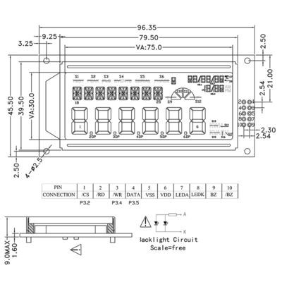 Segmen Meteran Listrik LCD Display Driver IC HT1622 Multi Fungsi