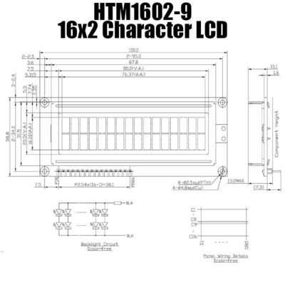 Layar LCD Karakter 16x2 Tahan Lama, Layar LCD STN Multifungsi