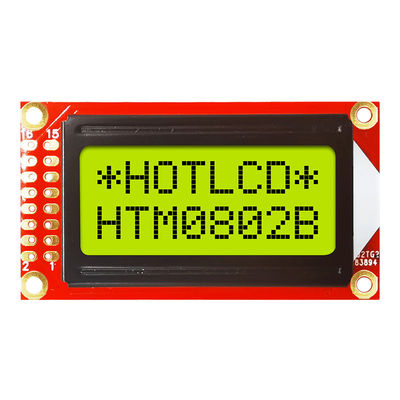 Layar LCD Karakter STN 8X2 Kustom Kuning Hijau 16PIN COB Standar