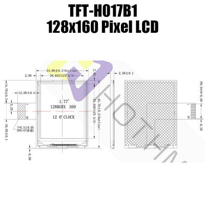 Layar 1,77 Inci Modul LCD TFT ST7735 128x160 Piksel Produsen Layar Lcd
