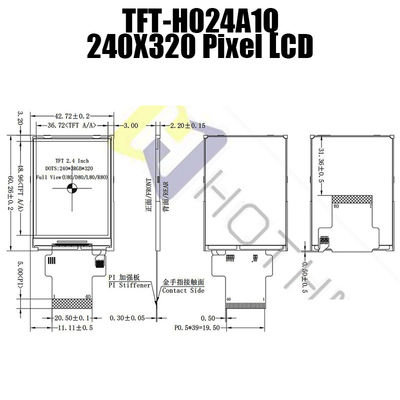 Layar LCD TFT MCU Vertikal 2,4 Inci Multi Fungsi Dengan Modul TFT Monitor Pcap