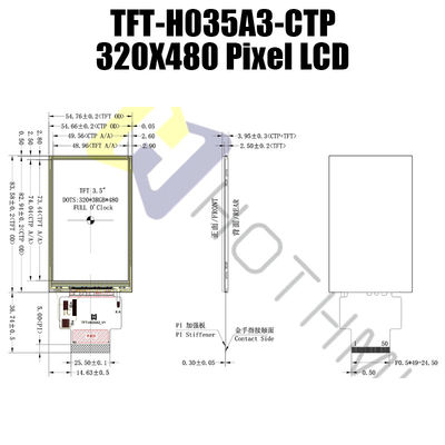 Modul LCD TFT 3,5 inci 320x320 TFT Monitor Pcap Vertikal Praktis