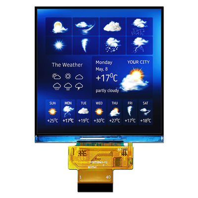 4 Inch 480x480 Dots Square TFT LCD Display Sinar Matahari Dapat Dibaca SPI RGB ST7701S