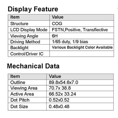 Layar LCD COG 128X64, Layar LCD Reflektif Abu-abu Positif HTG12864K1-K