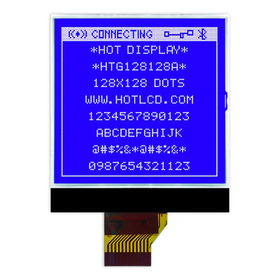 128X128 Chip Pada LCD Kaca, Layar LCD Grafis Monokrom UC1617S HTG128128A