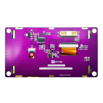 Layar 4,3 Inci 800x480 LVDS TFT Layar LCD IPS TFT Kapasitif
