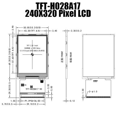 Modul Tampilan TFT 2,8 Inci 240x320 MCU Dengan IC Driver ST7789