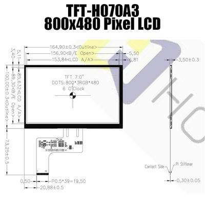 Layar LCD TTL 7,0 Inci Dengan Chip Driver EK9716BD4 EK73002AB2