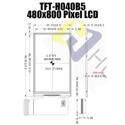 Modul LCD TFT 4 Inch 480X800 Tampilan Produsen Layar LCD TFT Untuk Monitor