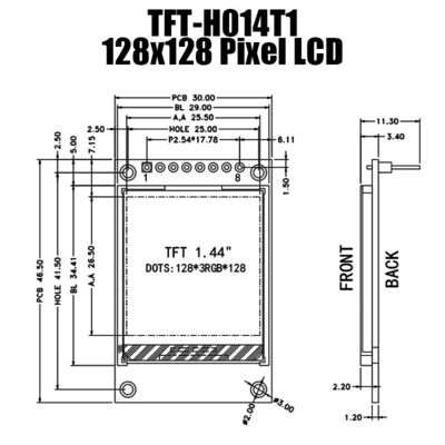 Panel Modul TFT 1,44 Inch 128x128 Dengan Papan Pengontrol LCD