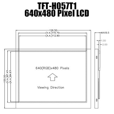 5.7&quot; INCH MIPI TFT LCD PANEL 640X480 MODUL LCD IPS UNTUK KONTROL INDUSTRI