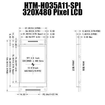 LAYAR LCD 3,5 INCH PANEL MODUL TFT 320X480 SPI DENGAN PAPAN KONTROLER LCD