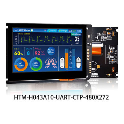 4.3 Inch UART Layar Sentuh Kapasitif TFT LCD 480x272 Tampilan DENGAN PAPAN CONTROLLER LCD