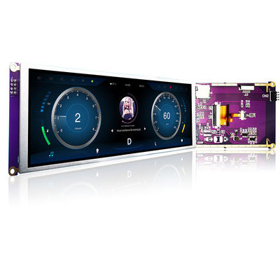 7.84 Inch Bar Style IPS TFT LCD Display 1280x400 MCU Untuk Monitor Mobil