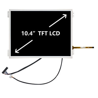 10,4 Inch IPS Resistive Touch 1024x768 Panel Layar TFT Suhu Lebar Untuk Perangkat Medis