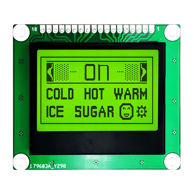 128X64 Dots Graphic FSTN COB LCD Module Dengan White Side Backlight